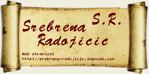 Srebrena Radojičić vizit kartica